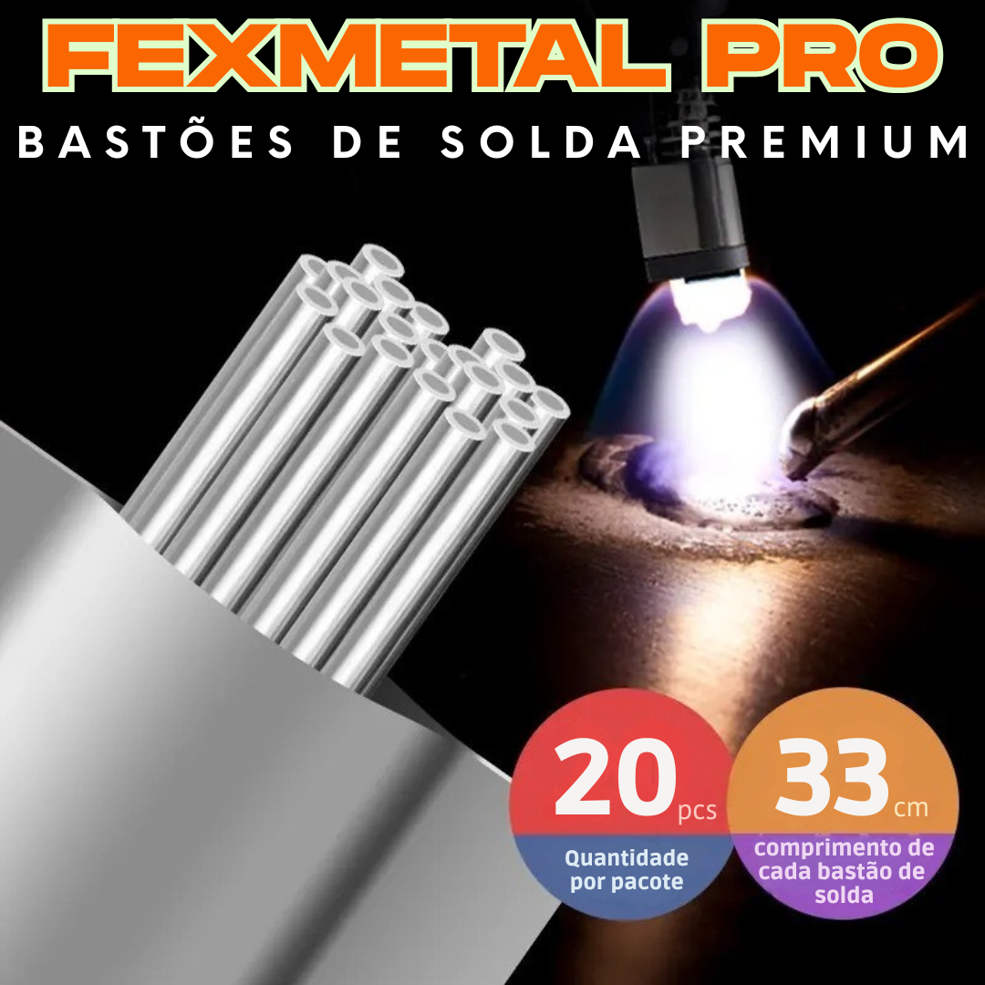 FexMetal Pro – Bastões de Solda Premium