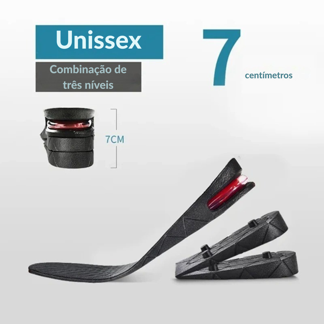 LiftStep – Palmilhas Ajustáveis de Elevação e Conforto