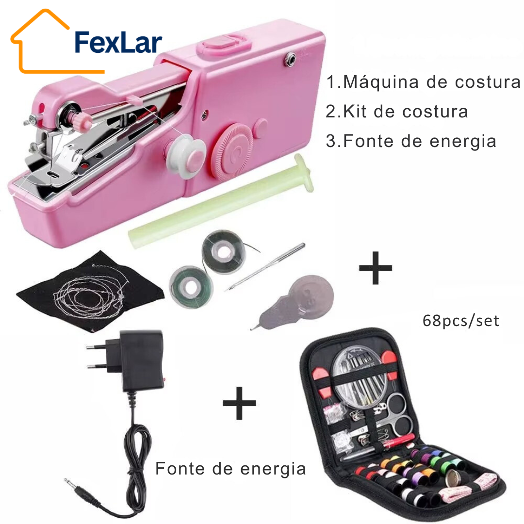 Máquina de Costura Portátil Compacta - Ideal para Reparos Rápidos e Alterações