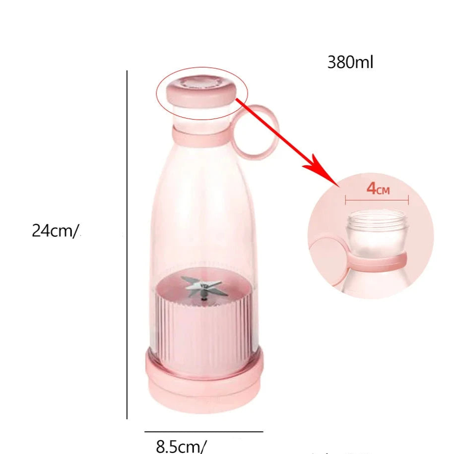 Liquidificador Mini USB – Recarregável para Sucos e Smoothies Rápidos
