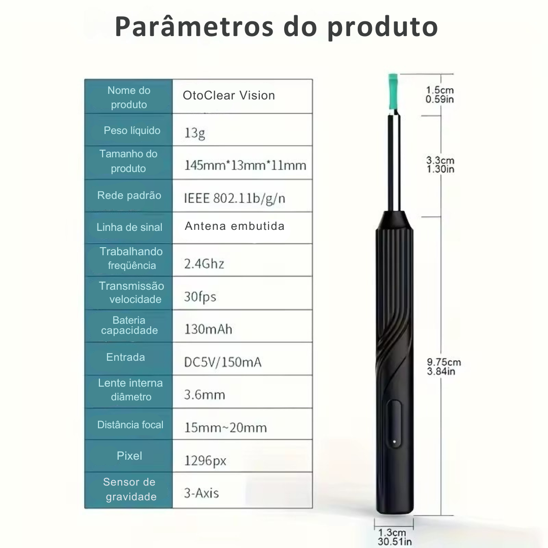 OtoClear Vision – Tecnologia Inteligente para Limpeza e Cuidados Auditivos