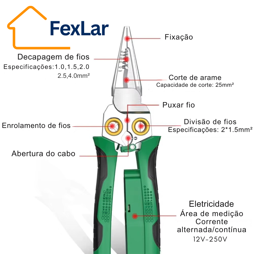 Alicate PowerFlex 8 em 1