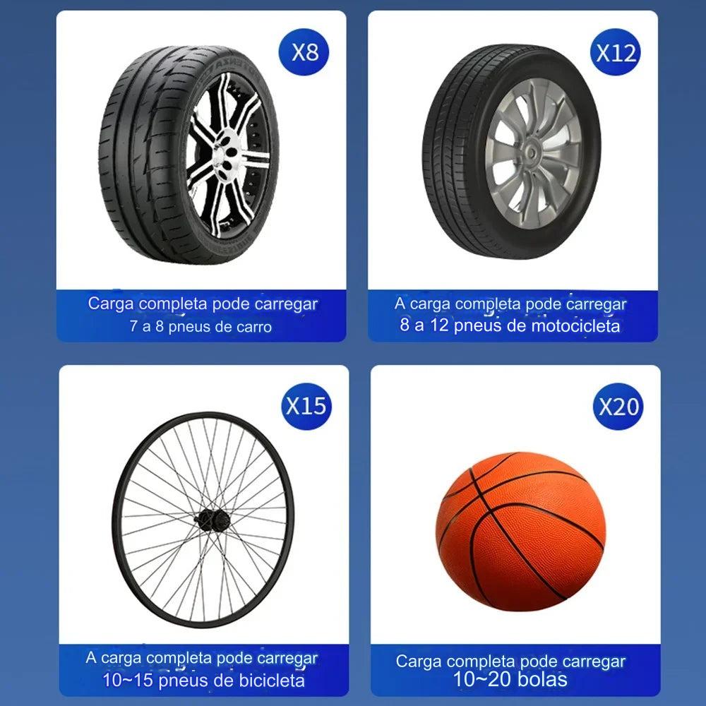 AirBoost Max – Inflador Sem Fio para Pneus e Bolas