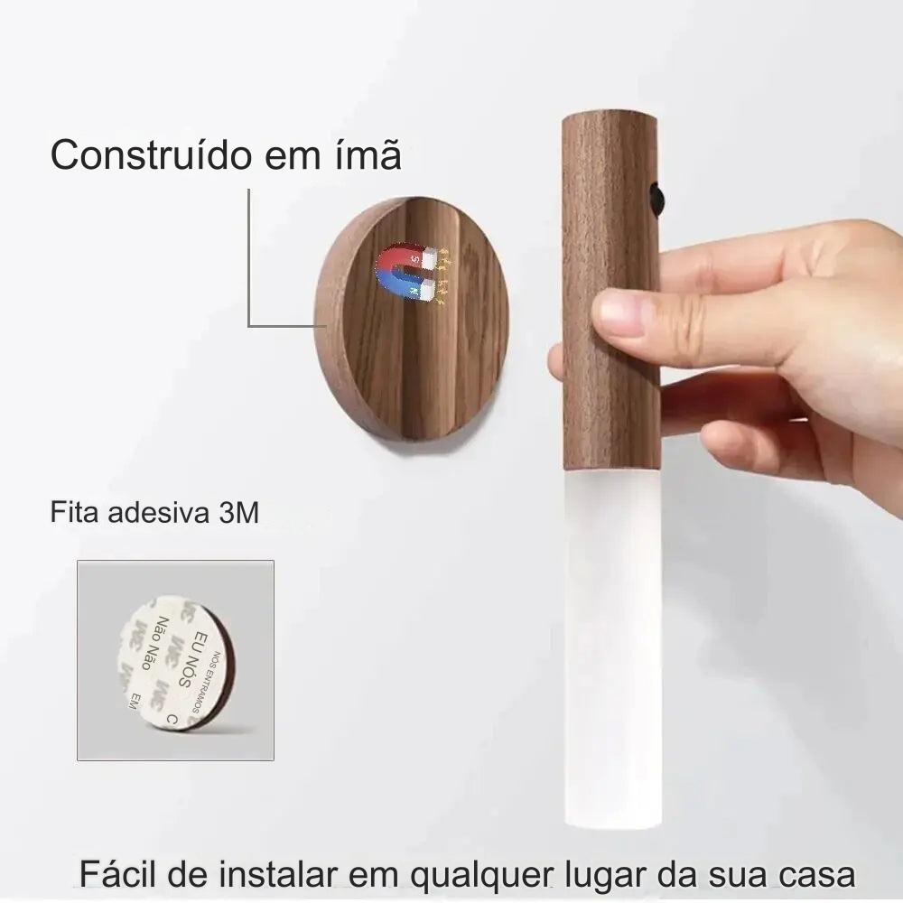 Luz Noturna com Sensor de Movimento e Ajuste de Cor – Recarregável e Portátil