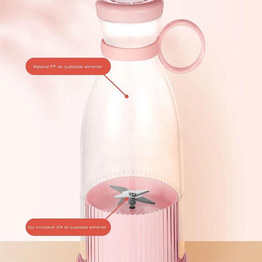 Liquidificador Mini USB – Recarregável para Sucos e Smoothies Rápidos