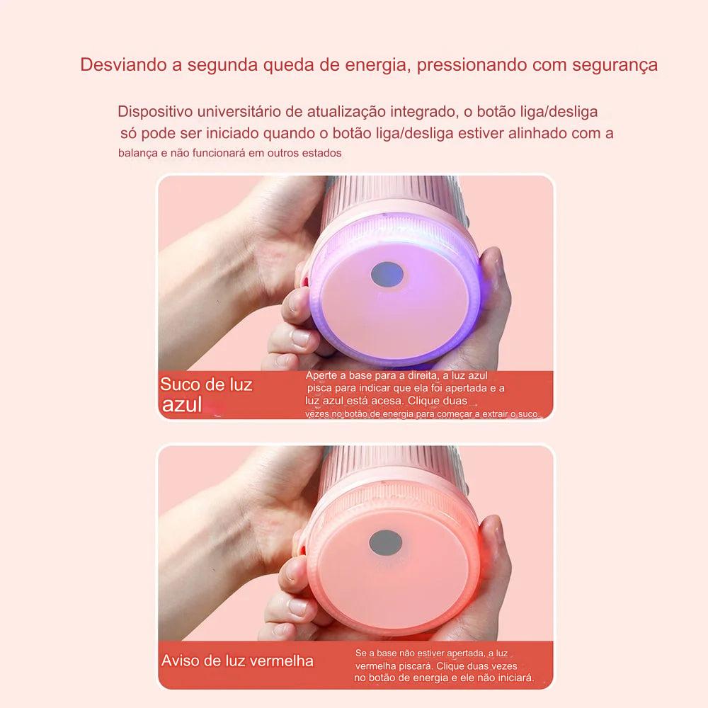 Liquidificador Mini USB – Recarregável para Sucos e Smoothies Rápidos