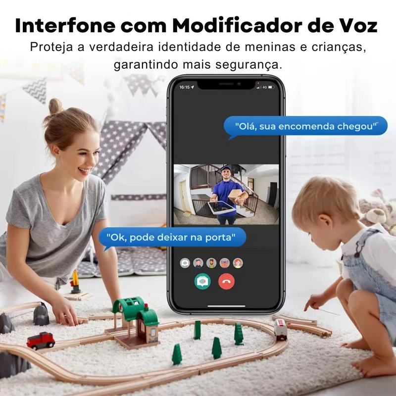 Campainha Smart com Câmera e Áudio Bidirecional