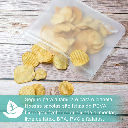 EcoZip FoodSaver - Armazenamento Seguro e Sustentável para Seus Alimentos!