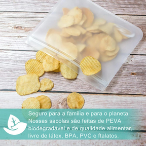 EcoZip FoodSaver - Armazenamento Seguro e Sustentável para Seus Alimentos!