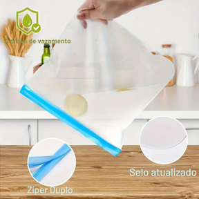 EcoZip FoodSaver - Armazenamento Seguro e Sustentável para Seus Alimentos!