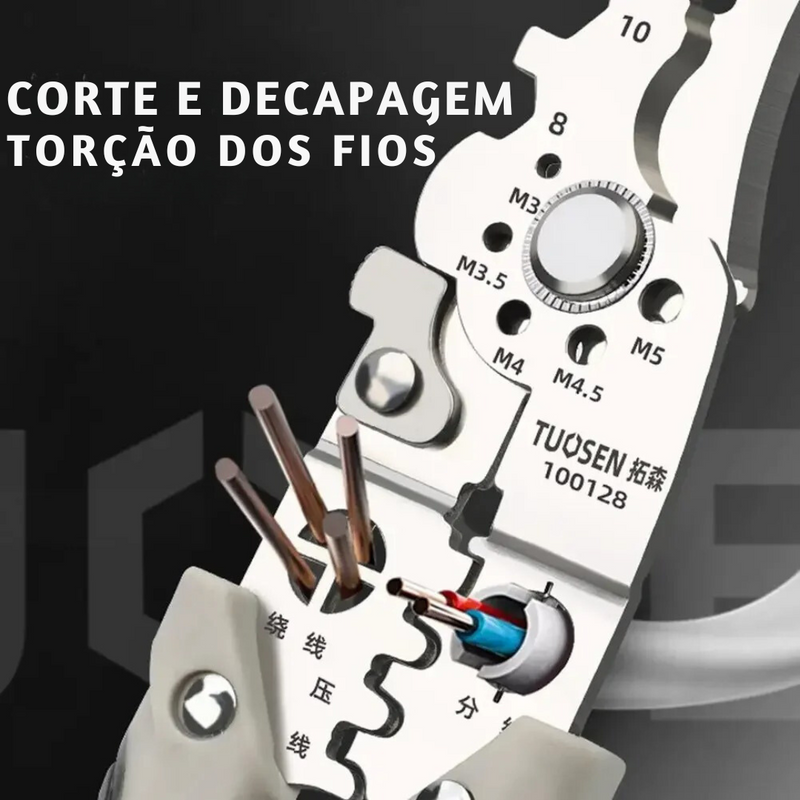 Alicate Profissional para Decapagem e Corte de Cabos