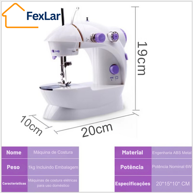 Máquina de Costura Portátil Completa: Transforme Ideias em Realidade!