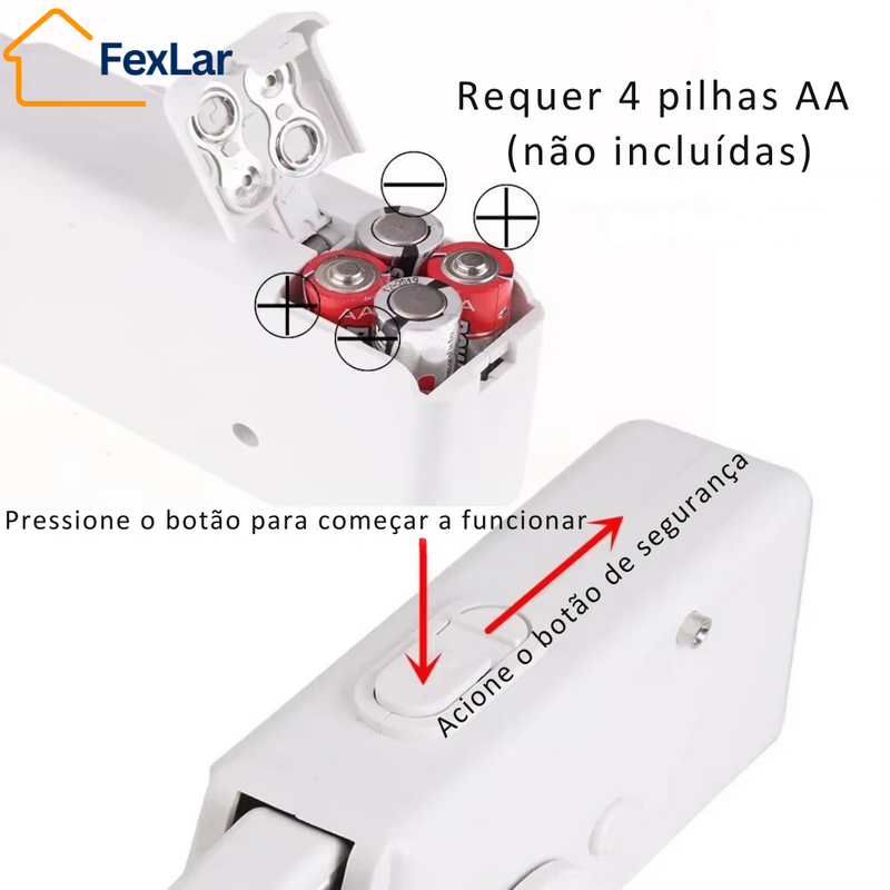 Máquina de Costura Portátil Compacta - Ideal para Reparos Rápidos e Alterações