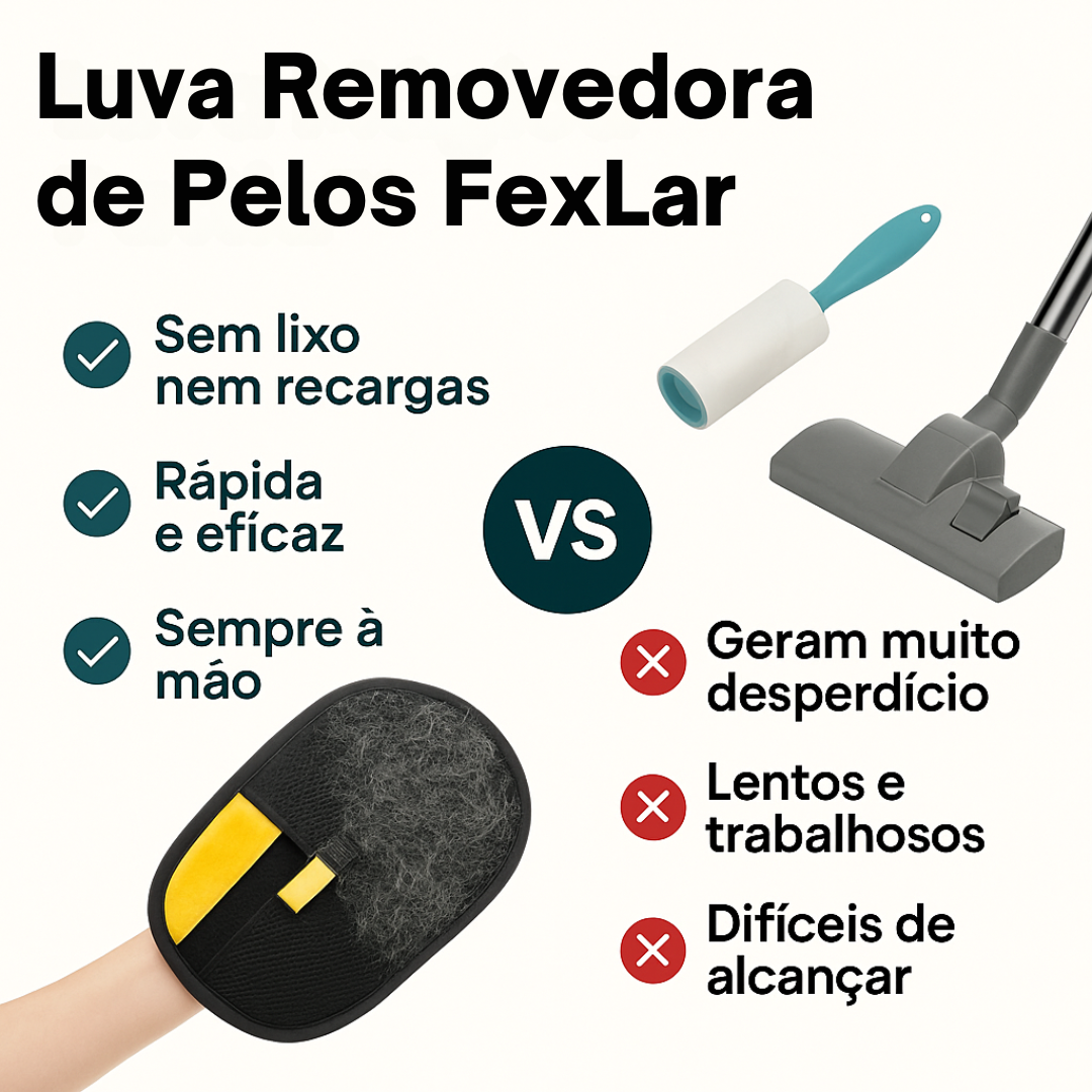Luva Removedora de Pelos FexLar – Desconto de 50% na Segunda Unidade