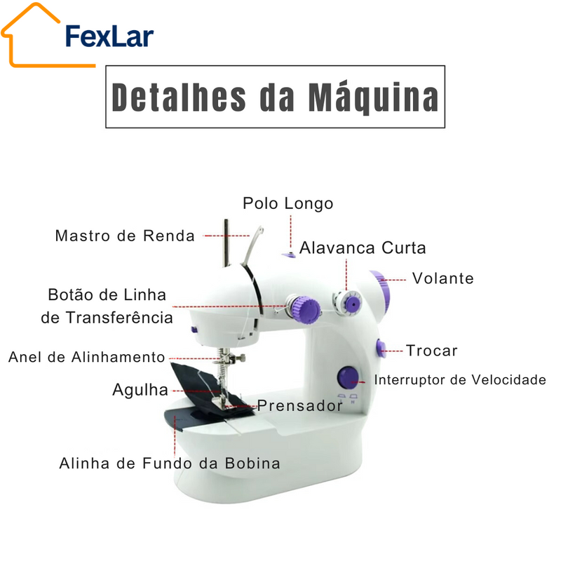 Máquina de Costura Portátil Completa: Transforme Ideias em Realidade!