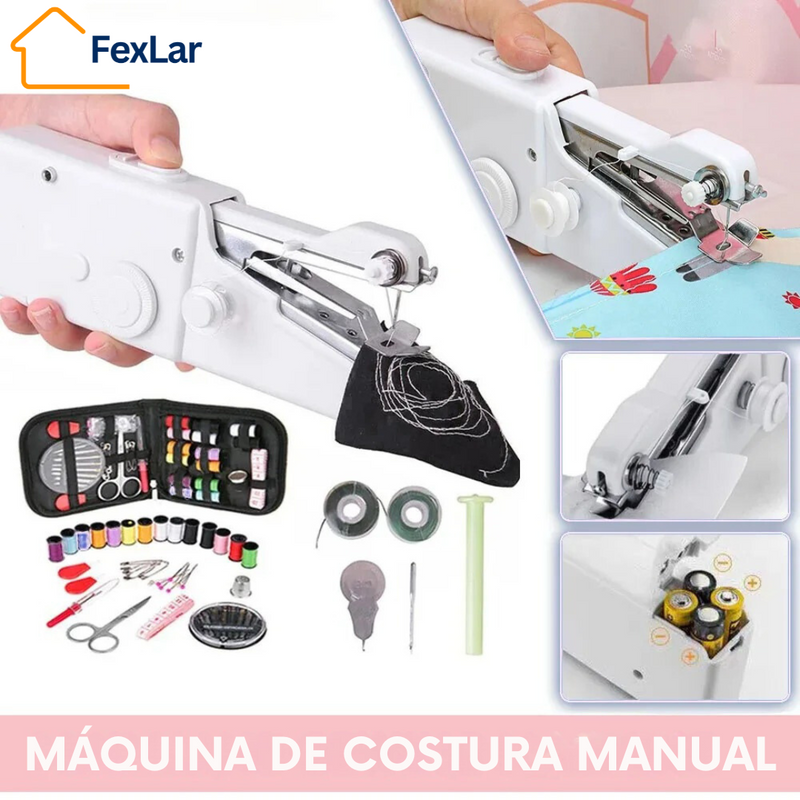 Máquina de Costura Portátil Compacta - Ideal para Reparos Rápidos e Alterações