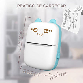 Mini Impressora Portátil Sem Fio Bluetooth: Imprima a Qualquer Momento e em Qualquer Lugar!