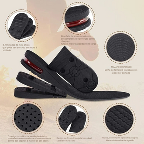 LiftStep – Palmilhas Ajustáveis de Elevação e Conforto