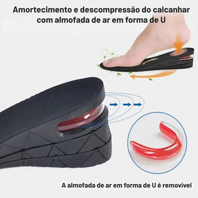 LiftStep – Palmilhas Ajustáveis de Elevação e Conforto