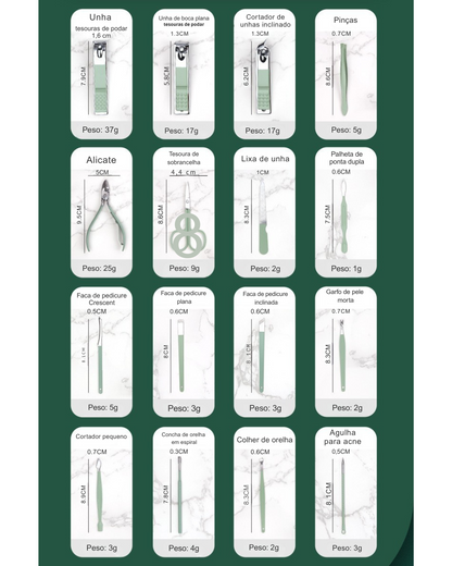 EleganceSet - Kit Completo para Cuidados com Mãos e Pés