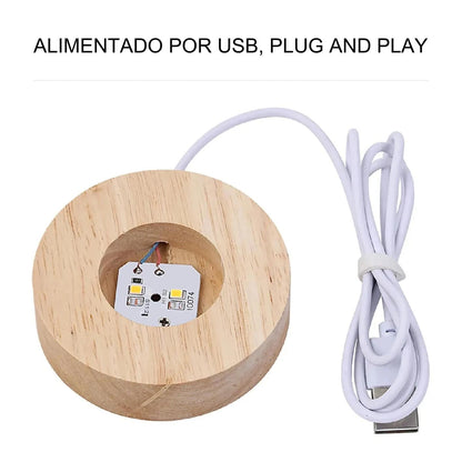 LuminousGalaxy Ball - Lâmpada de bola de cristal 3D