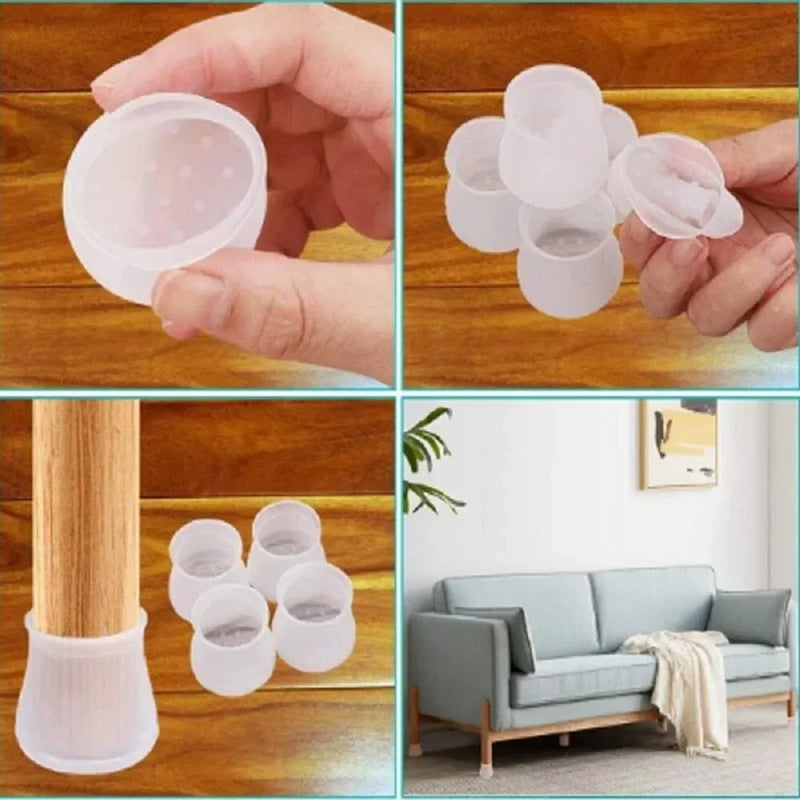 Capas de Silicone Antideslizante para Pernas de Moveis - Proteção Total para Seus Pisos