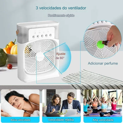 ClimaFlex Multi-Function Ar Condicionado doméstico pequeno Umidificador portátil