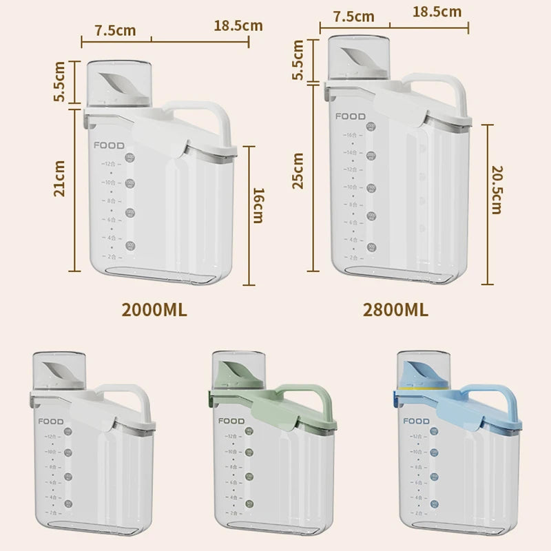 Recipiente de Armazenamento Hermético para Alimentos – Design Sofisticado com Dispensador de Cereais