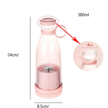 Liquidificador Mini USB – Recarregável para Sucos e Smoothies Rápidos