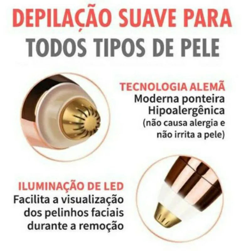 FacePerfect Mini - aparador de pelos facial portátil