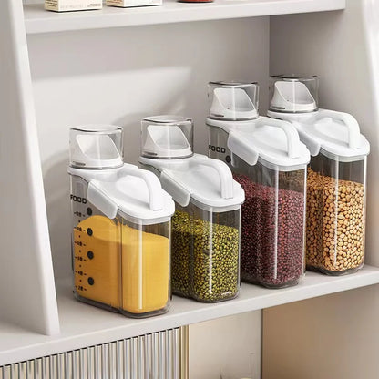 Recipiente de Armazenamento Hermético para Alimentos – Design Sofisticado com Dispensador de Cereais