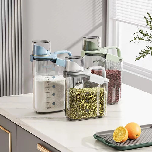 Recipiente de Armazenamento Hermético para Alimentos – Design Sofisticado com Dispensador de Cereais