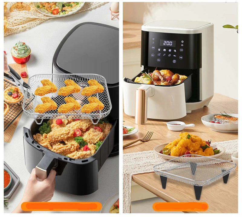 Rack de Air Fryer FexLar 3 Camadas – Máxima Capacidade e Versatilidade