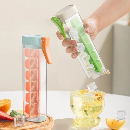 Molde de Gelo com Design de Pressão Fácil – 6 Compartimentos para Cubos Perfeitos