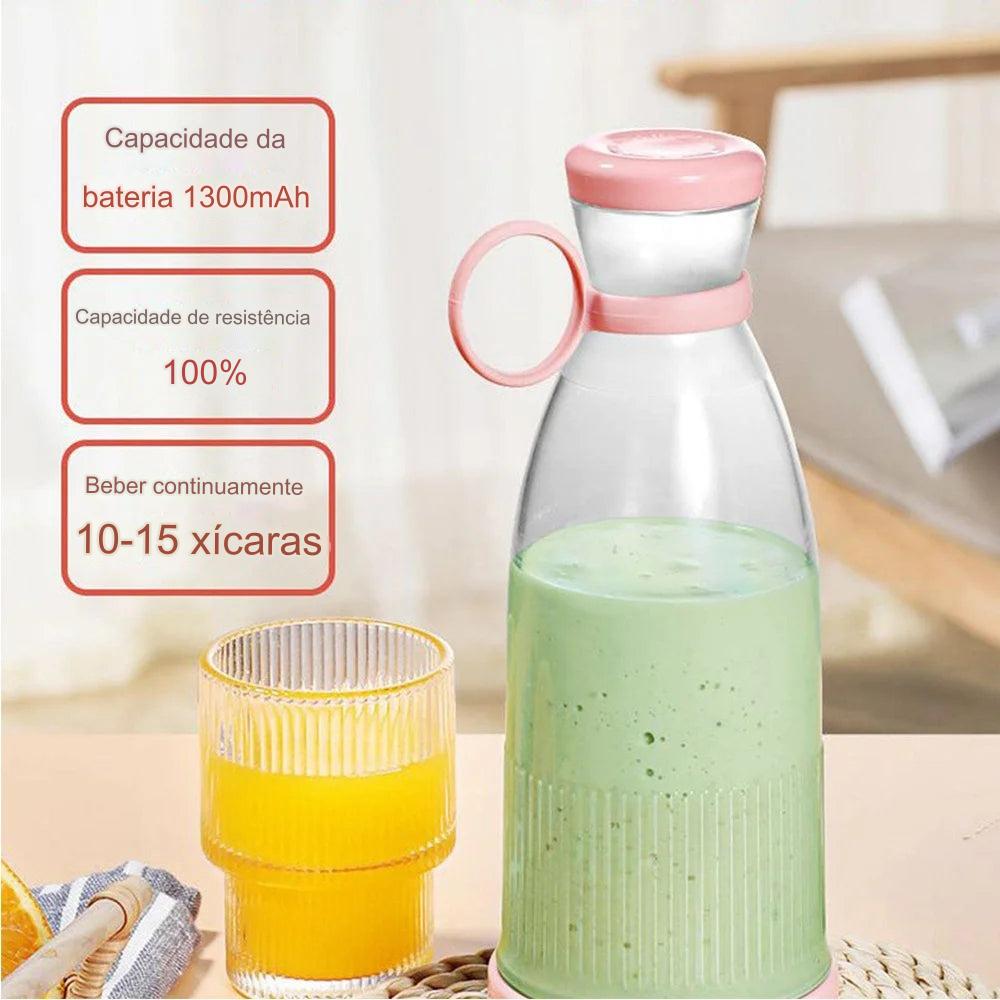 Liquidificador Mini USB – Recarregável para Sucos e Smoothies Rápidos