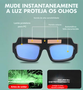 AutoShade Pro – Óculos de Soldagem com Escurecimento Automático Solar